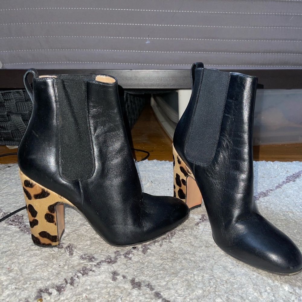 Francesco Russo Leather Ankle Chelsea Boots